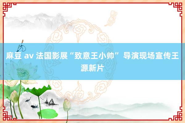 麻豆 av 法国影展“致意王小帅” 导演现场宣传王源新片