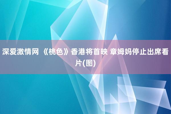 深爱激情网 《桃色》香港将首映 章姆妈停止出席看片(图)