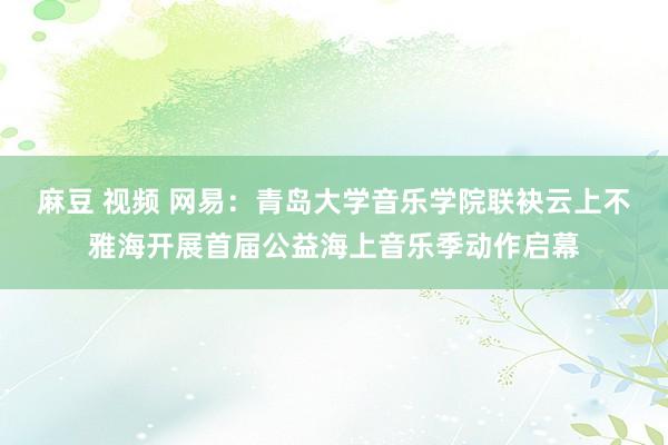 麻豆 视频 网易：青岛大学音乐学院联袂云上不雅海开展首届公益海上音乐季动作启幕