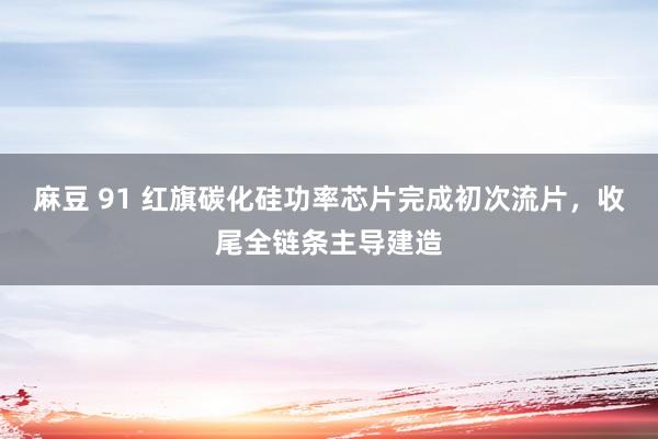 麻豆 91 红旗碳化硅功率芯片完成初次流片，收尾全链条主导建造