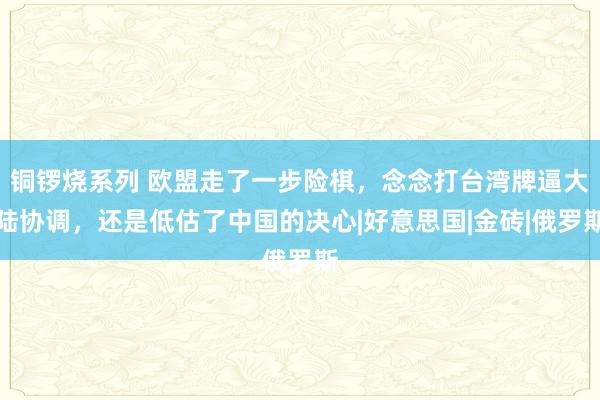 铜锣烧系列 欧盟走了一步险棋，念念打台湾牌逼大陆协调，还是低估了中国的决心|好意思国|金砖|俄罗斯