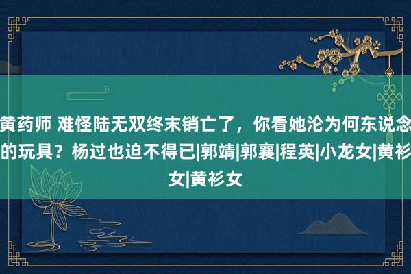 黄药师 难怪陆无双终末销亡了，你看她沦为何东说念主的玩具？杨过也迫不得已|郭靖|郭襄|程英|小龙女|黄衫女